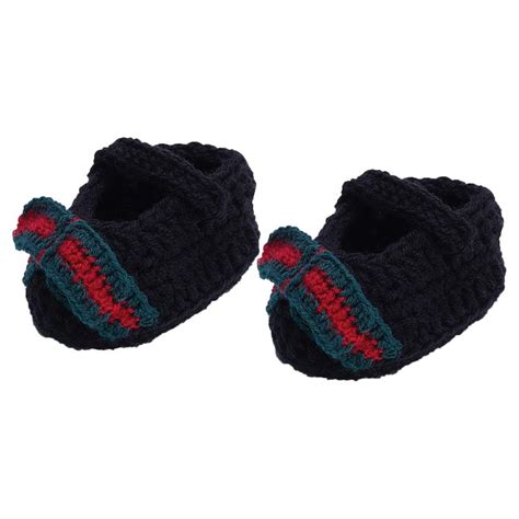 crochet baby gucci slides|Newborn Gucci Crochet Slides .